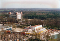 De bouwplaats zoals gezien vanuit de Pagode.